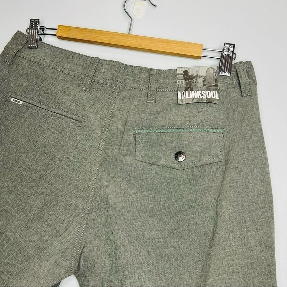 NWT LinkSoul Gray Boardwalk Shorts 30W